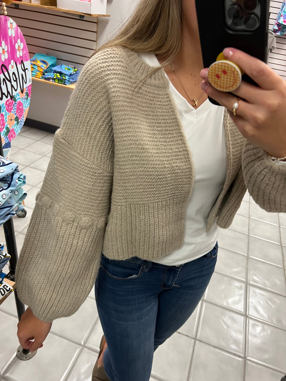 Chunky Knit Cropped Cardigan