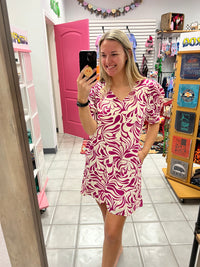 Magenta Abstract Dress