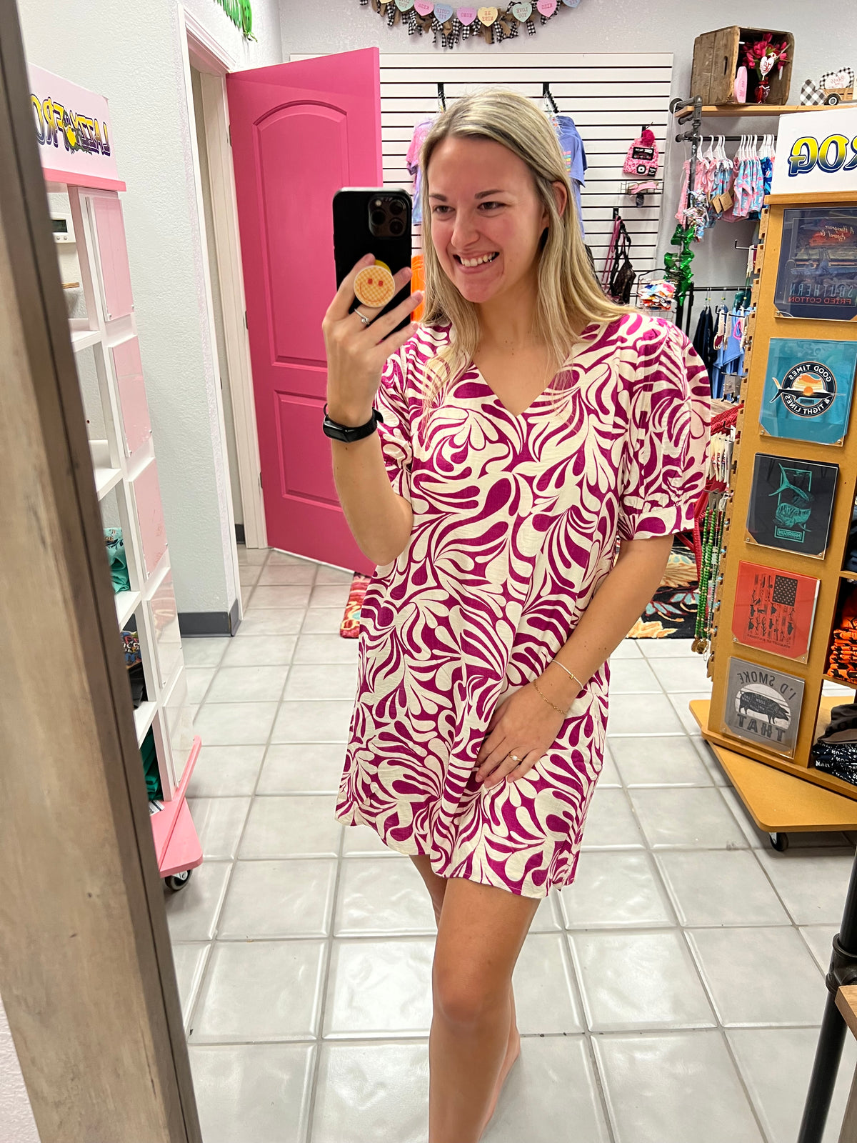 Magenta Abstract Dress