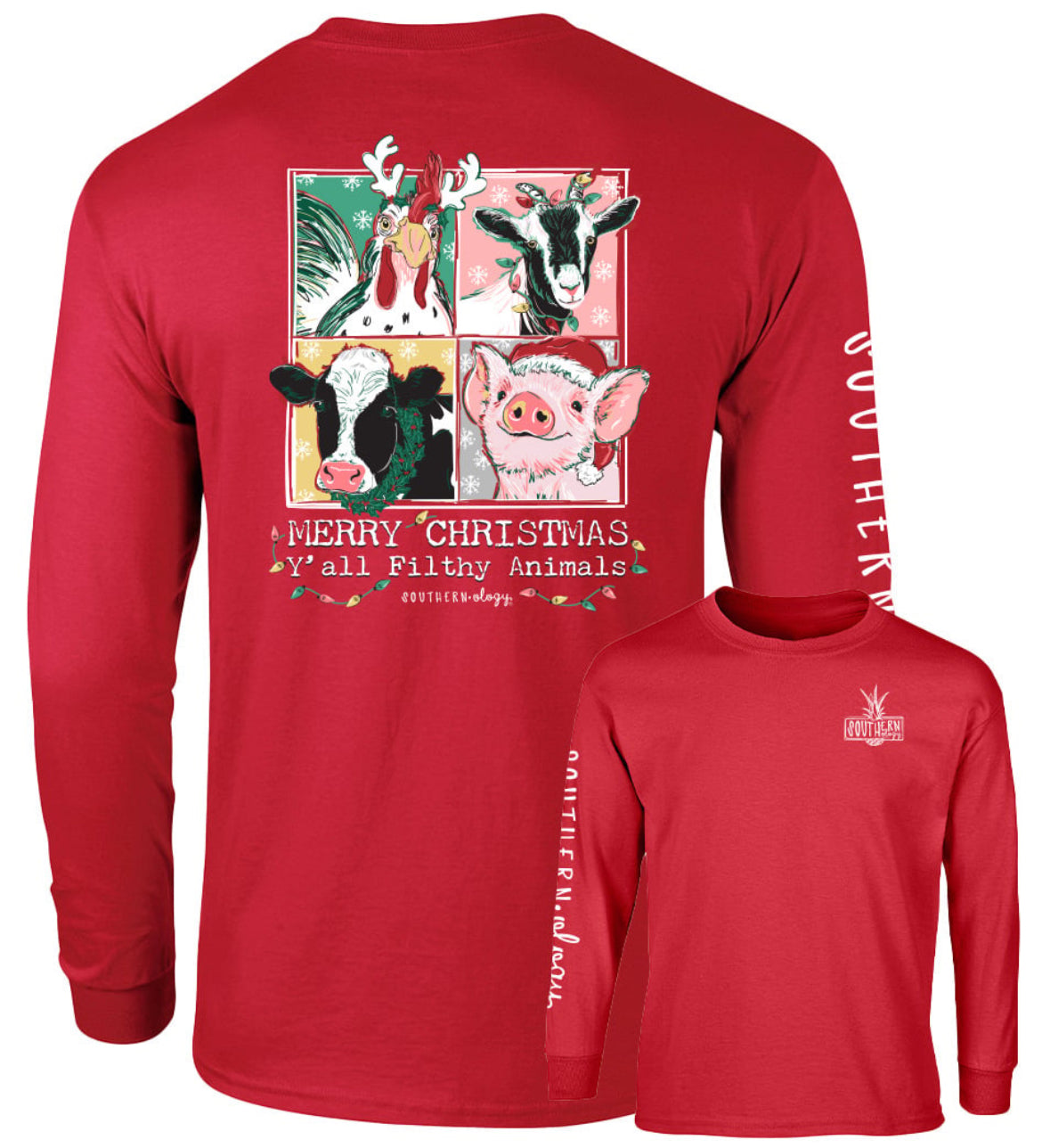 Southernology Filthy Animal Holiday LS Tshirt