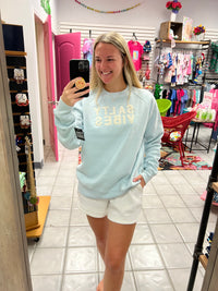 SALTY VIBES Crew Neck Pullover