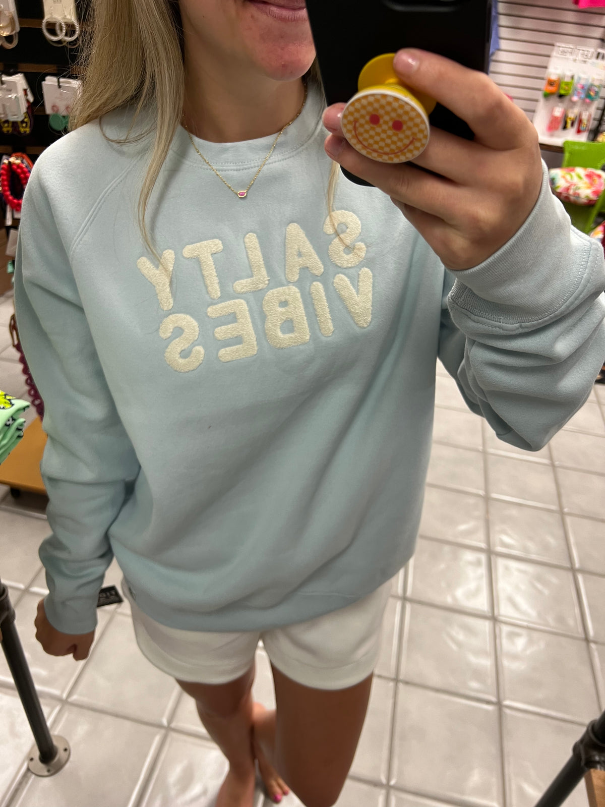 SALTY VIBES Crew Neck Pullover